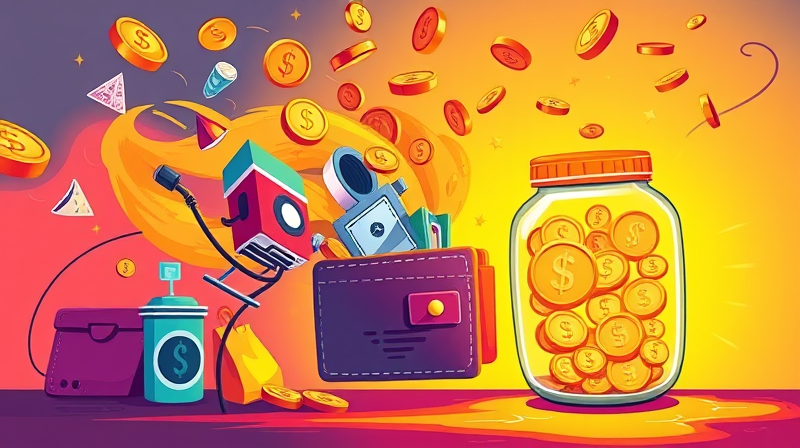 Automate savings goals by rounding up daily purchases