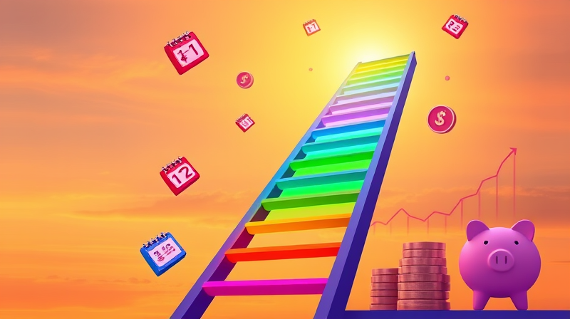 Design a retirement income ladder with monthly goals